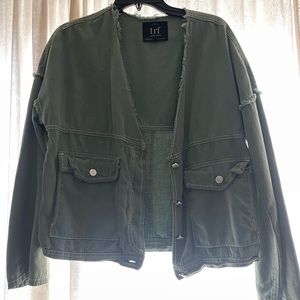 Zara trf collection thin jacket silver hardware